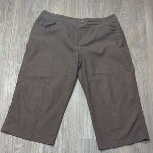 ❤️5/$25 Larry Levine Chocolate Stretch Pants